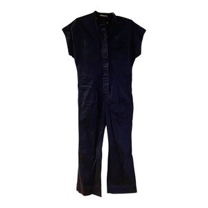 Everlane Navy Short Sleeve Utility Jumpsuit